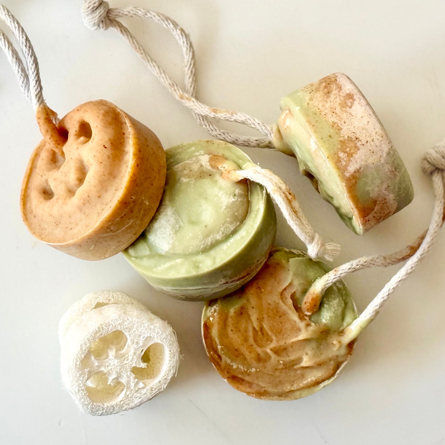 Citrus Petal Loofah Soap on a Rope