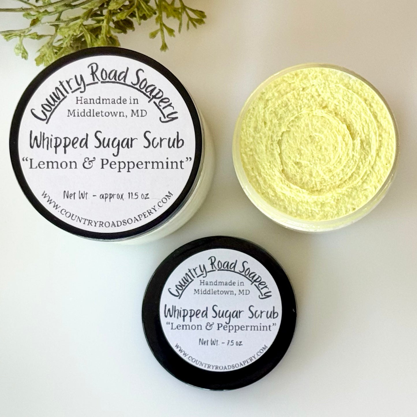 Lemon & Peppermint Whipped Sugar Scrub